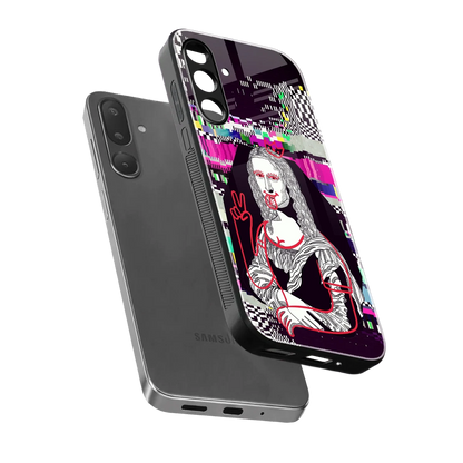 Mona Remix sleek samsung galaxy m36 5g cover with tempered glass back and TPU edges