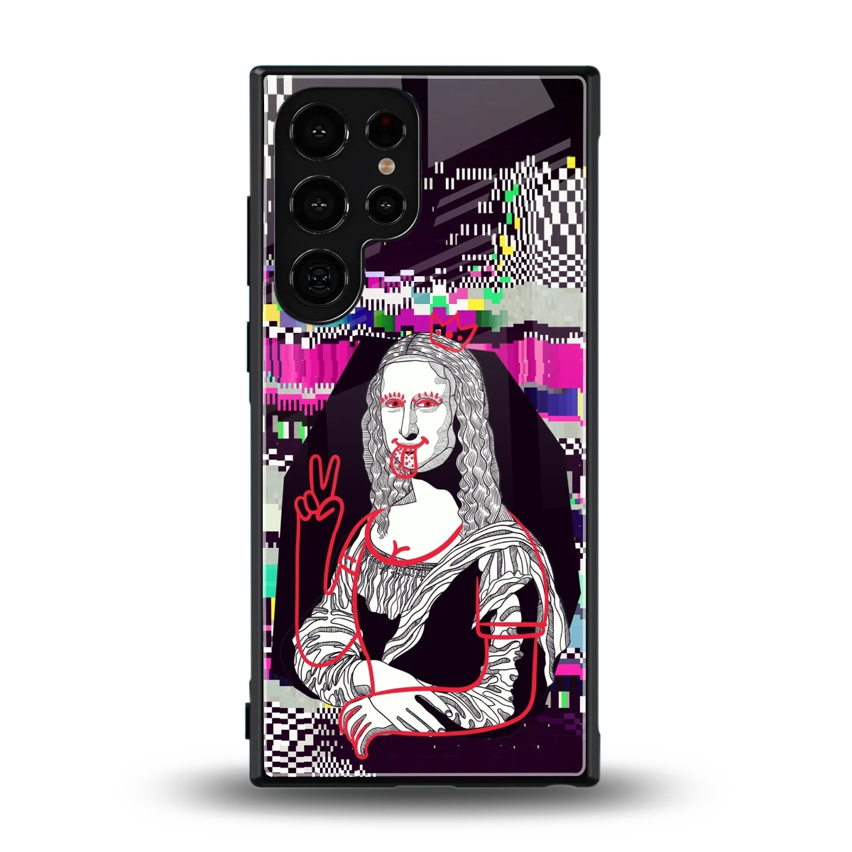 Mona Remix back phone cover | glass case for samsung galaxy s23 ultra
