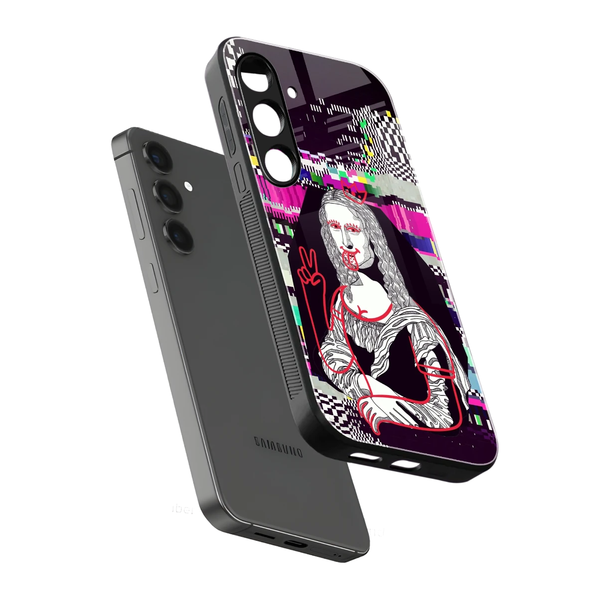 Mona Remix sleek samsung galaxy s24 cover with tempered glass back and TPU edges