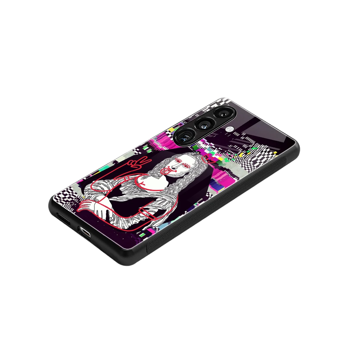 Mona Remix stylish phone case for samsung galaxy s24 plus | glossy glass and slim fit