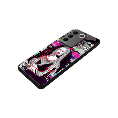 Mona Remix stylish phone case for vivo v27 5g | glossy glass and slim fit