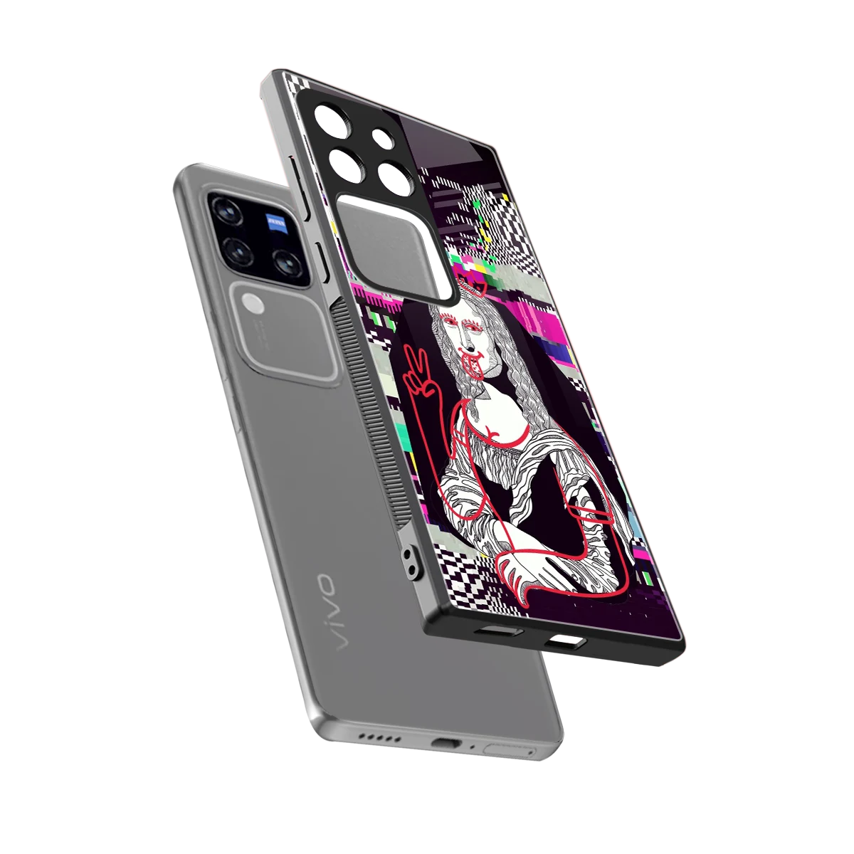 Mona Remix sleekvivo v30 pro cover with tempered glass back and TPU edges