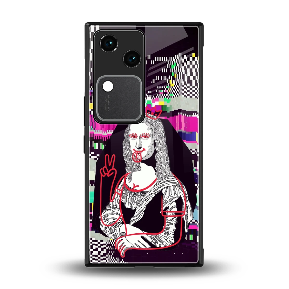Mona Remix back phone cover | glass case for vivo v30