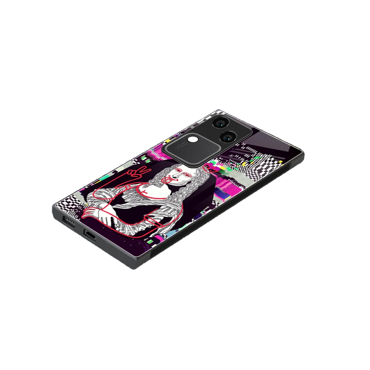 Mona Remix stylish phone case for vivo v30 | glossy glass and slim fit