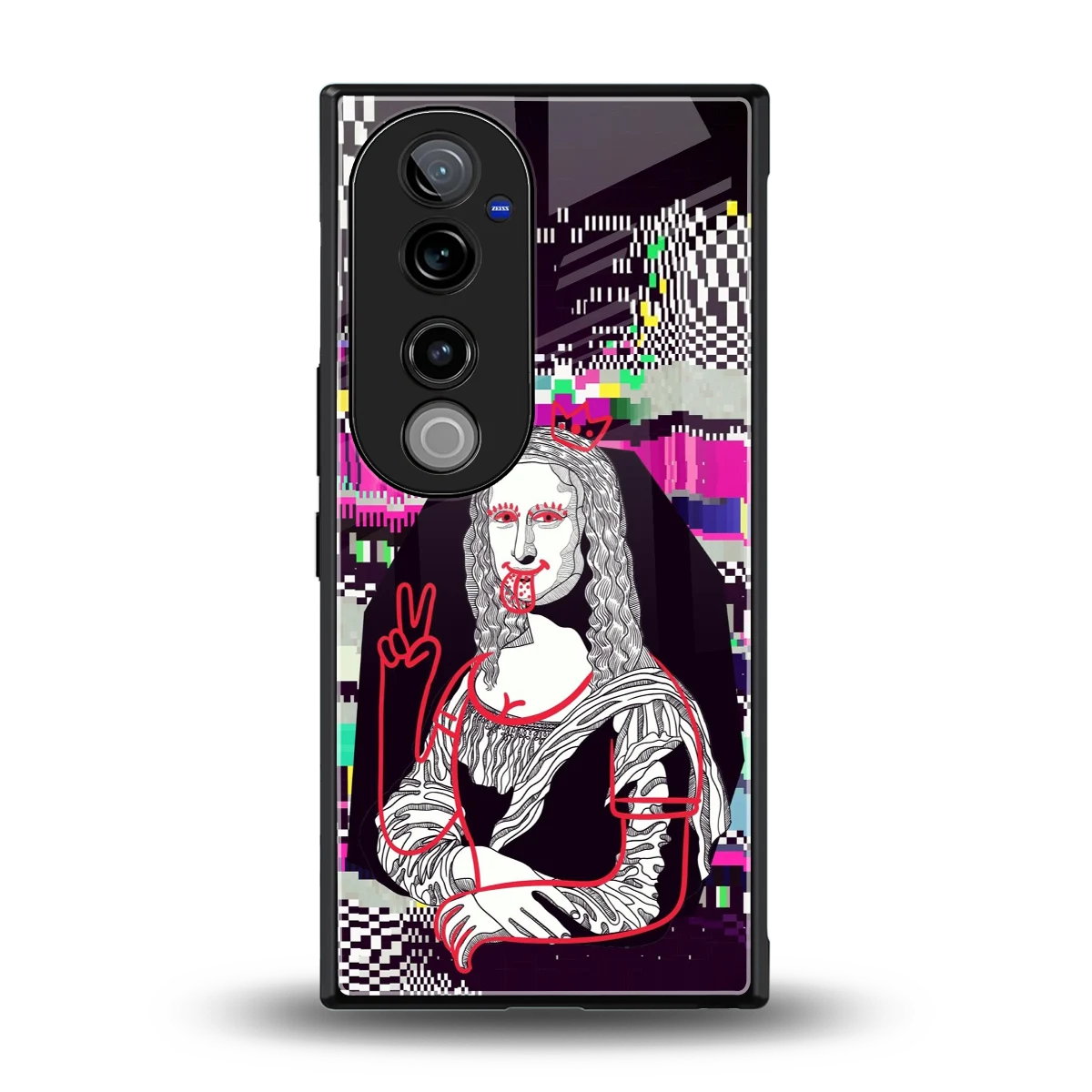 Mona Remix back phone cover | glass case for vivo v40 pro