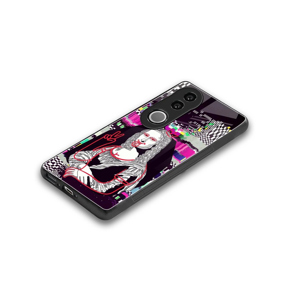 Mona Remix stylish phone case for vivo v50 | glossy glass and slim fit