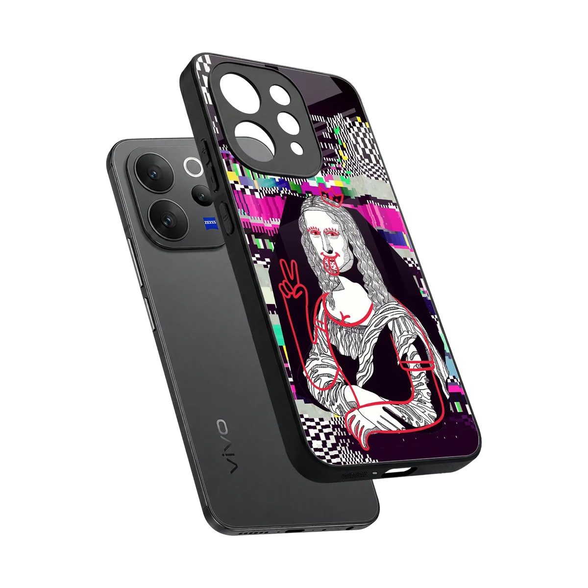 Mona Remix sleek vivo v70 elite cover with tempered glass back and TPU edges