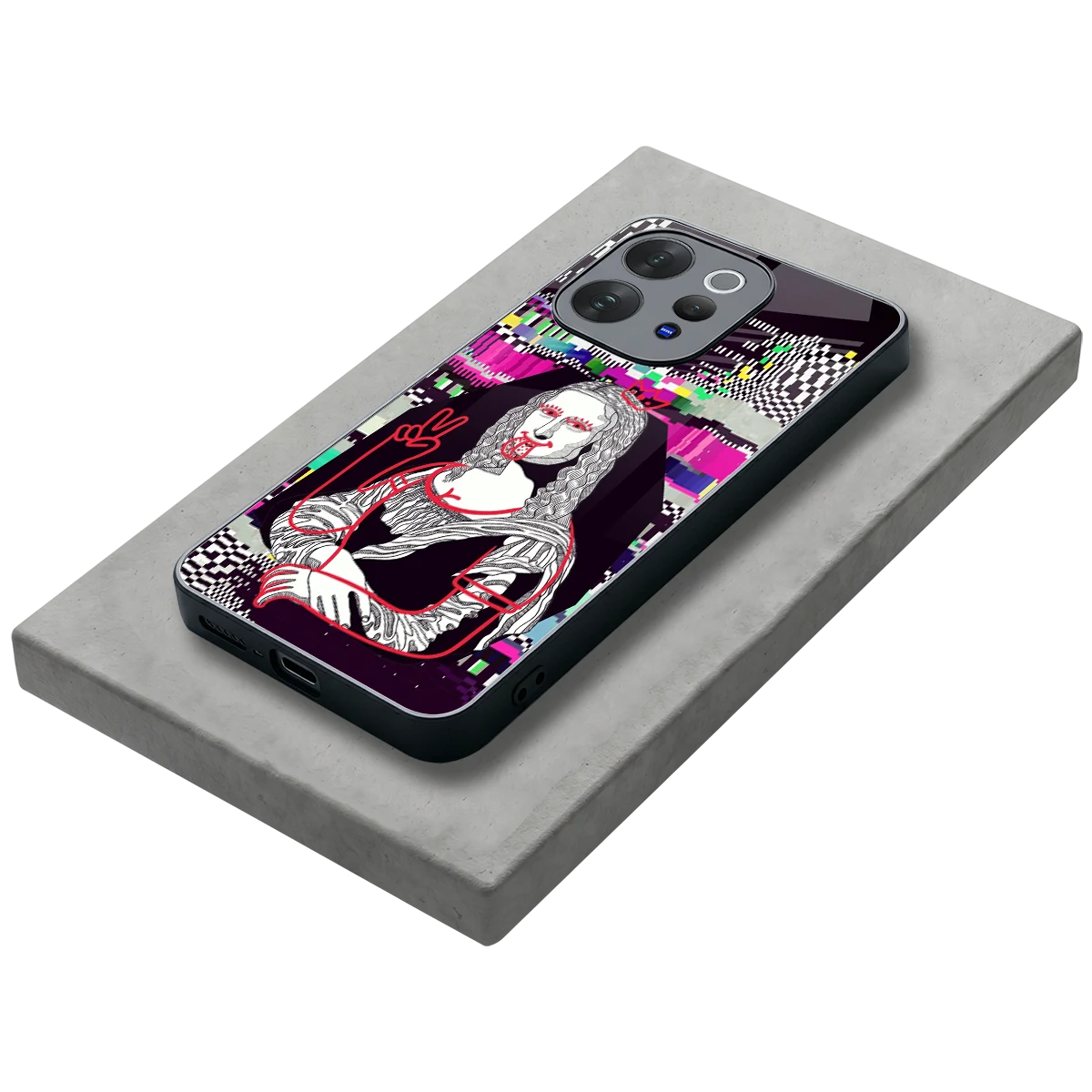 Mona Remix stylish phone case for vivo v70 | glossy glass and slim fit