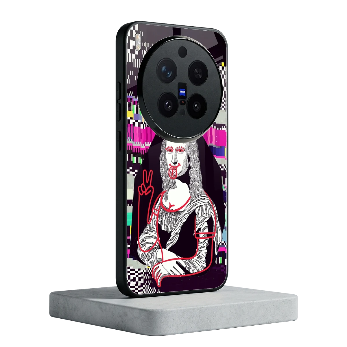Mona Remix vivo x300 pro mobile cover | shockproof glass phone case