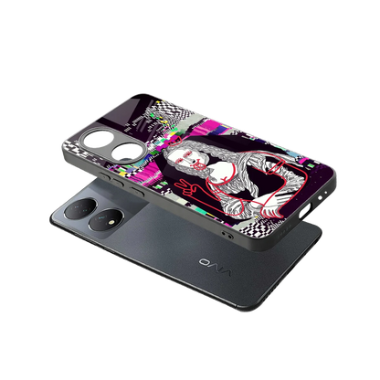 Mona Remix sleek Vivo-y100 cover with tempered glass back and TPU edges