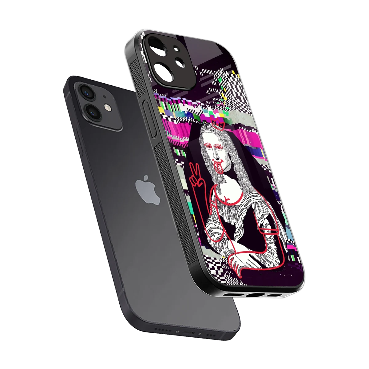 Mona Remix sleek iphone 12 cover with tempered glass back and TPU edges