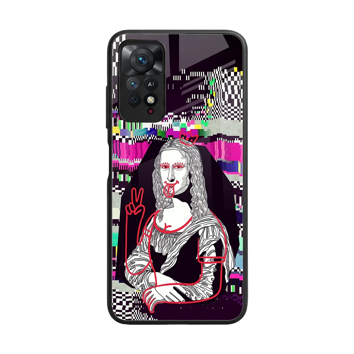 Mona Remix back phone cover | glass case for redmi note 11 pro