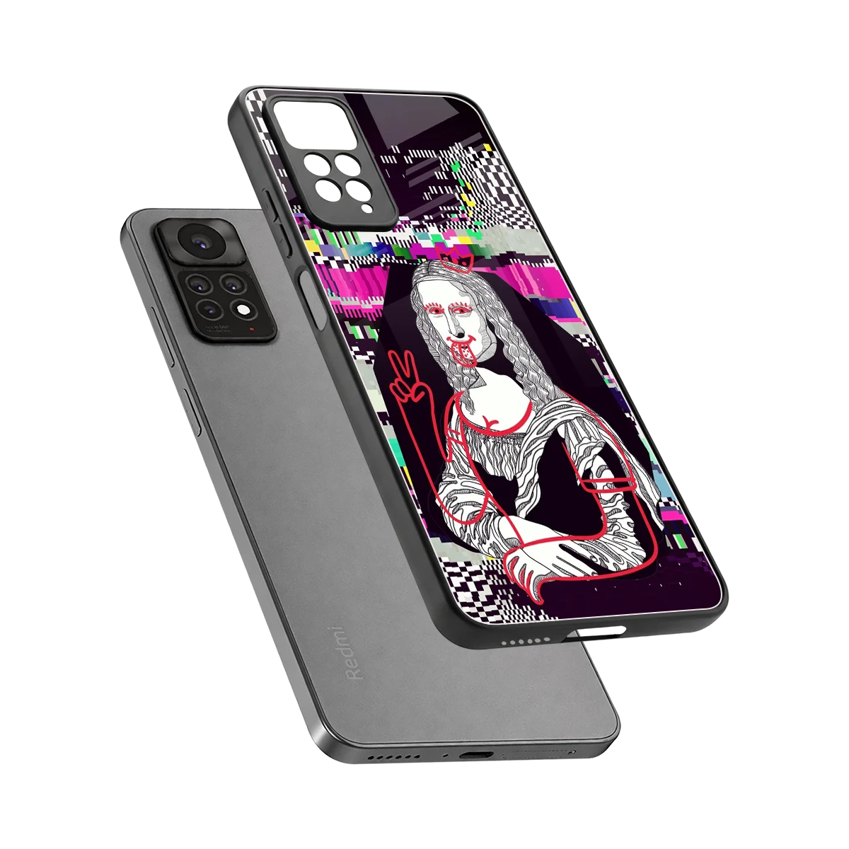 Mona Remix sleek redmi note 11 pro cover with tempered glass back and TPU edges