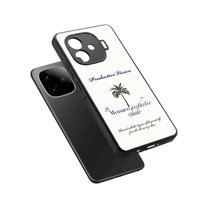 Monaco Aesthetic sleek iqoo neo 10r 5g cover with tempered glass back and TPU edges