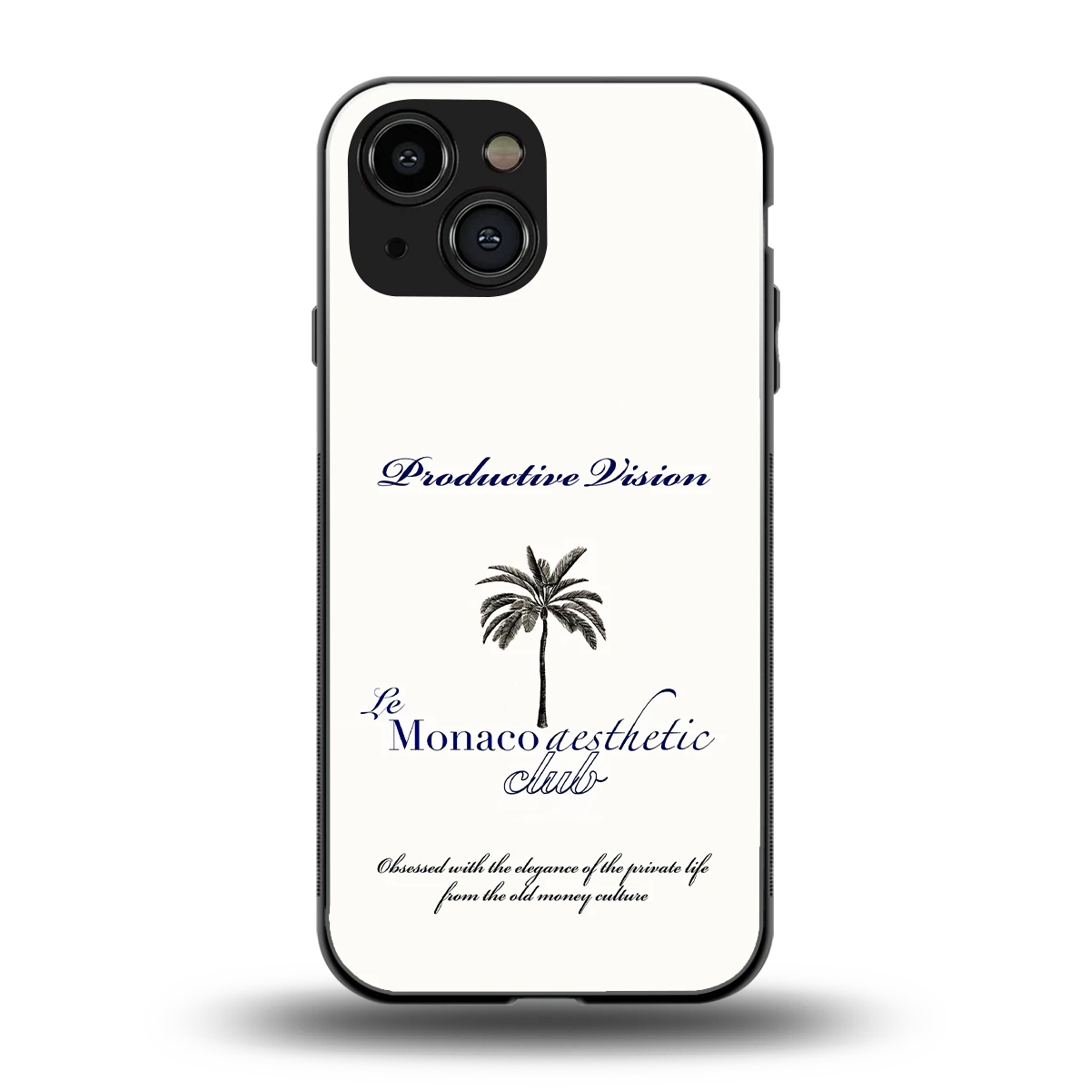 Monaco Aesthetic back phone cover | glass case for iphone 13 mini