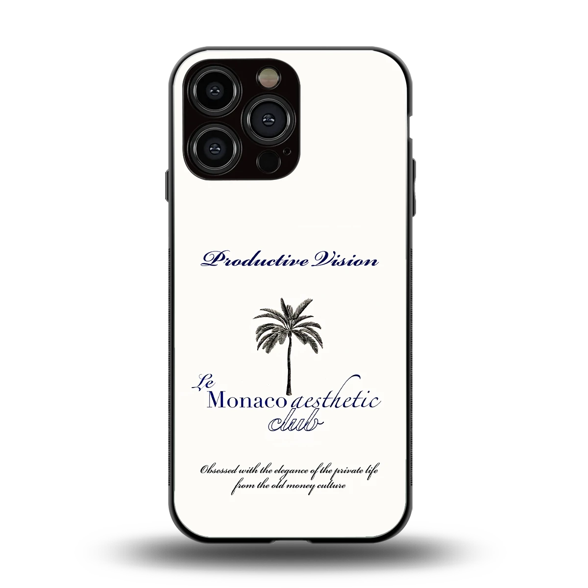 Monaco Aesthetic back phone cover | glass case for iphone 14 pro max