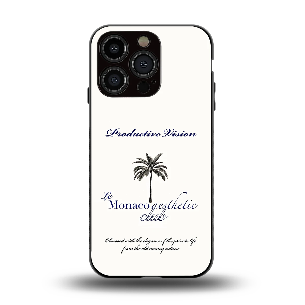 Monaco Aesthetic back phone cover | glass case for iphone 13 pro