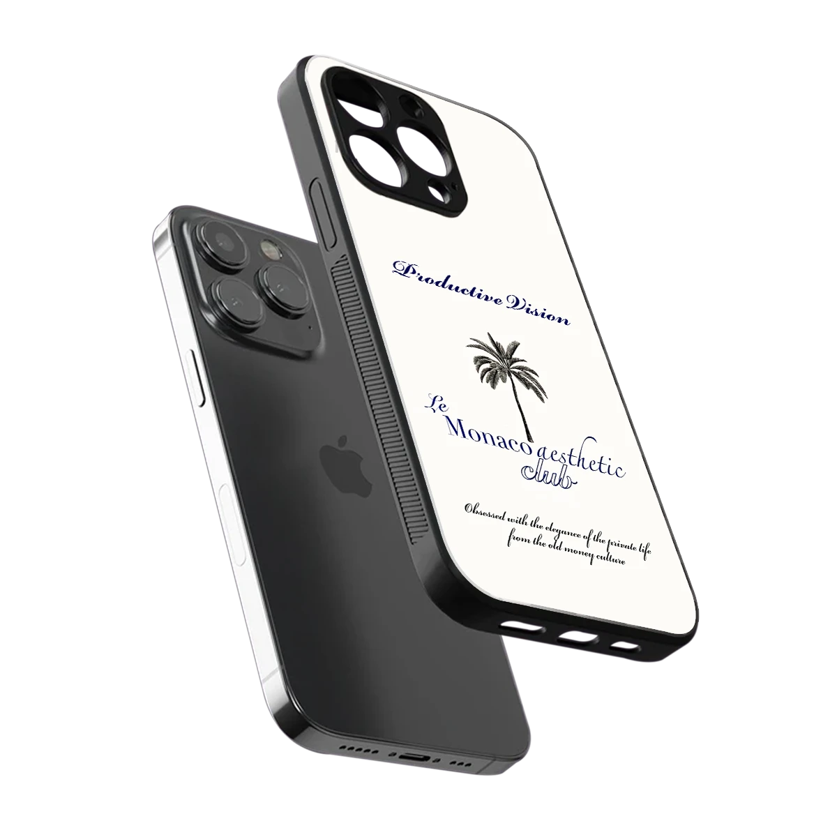 Monaco Aesthetic sleek iphone 13 pro cover with tempered glass back and TPU edges