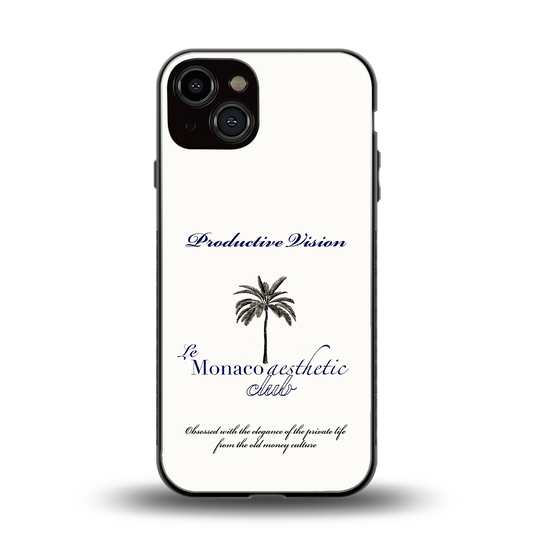 Monaco Aesthetic back phone cover | glass case for iphone 13