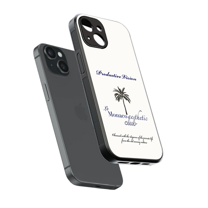 Monaco Aesthetic sleek iphone 13 cover with tempered glass back and TPU edges