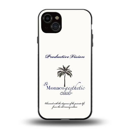 Monaco Aesthetic back phone cover | glass case for iphone 15 plus