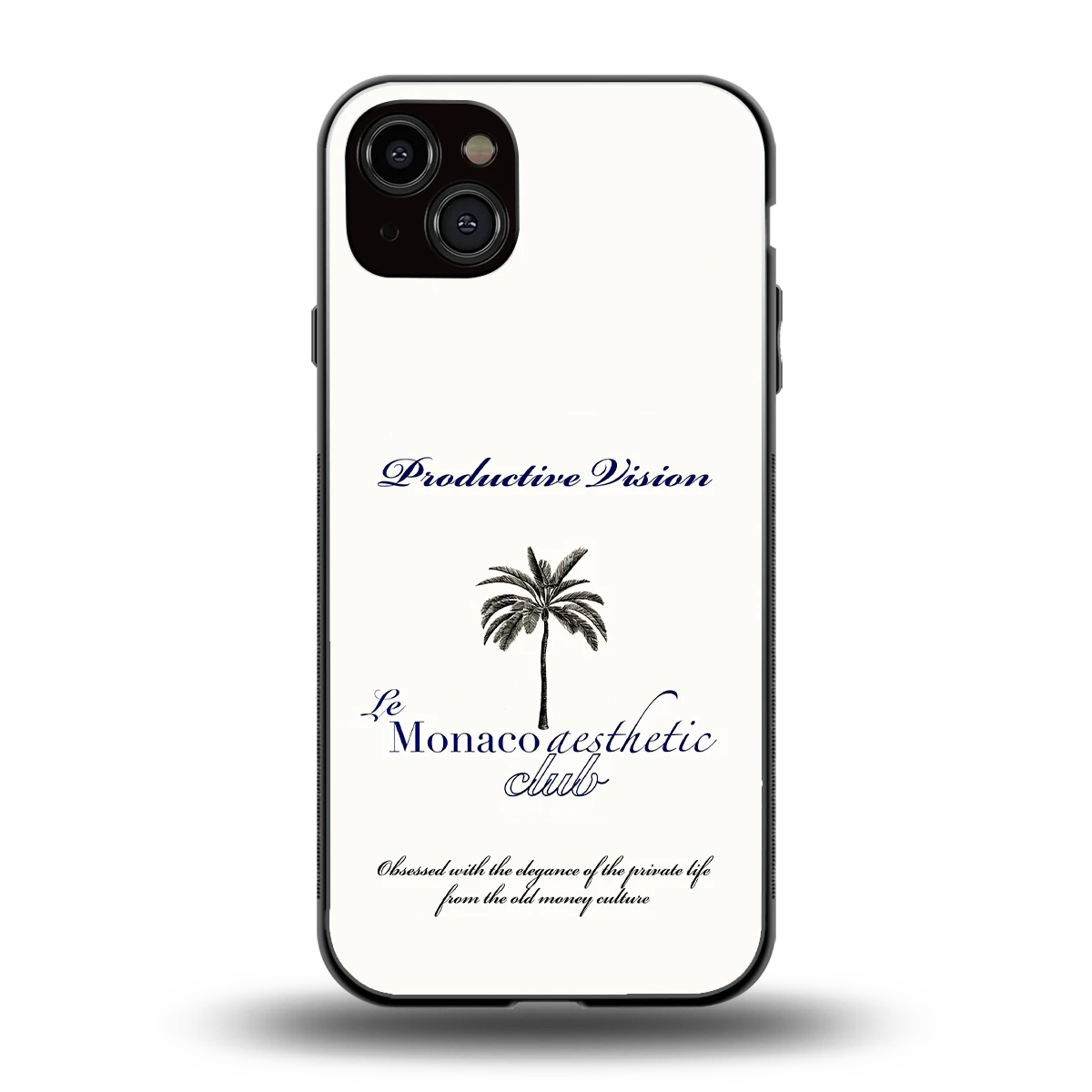 Monaco Aesthetic back phone cover | glass case for iphone 14 plus