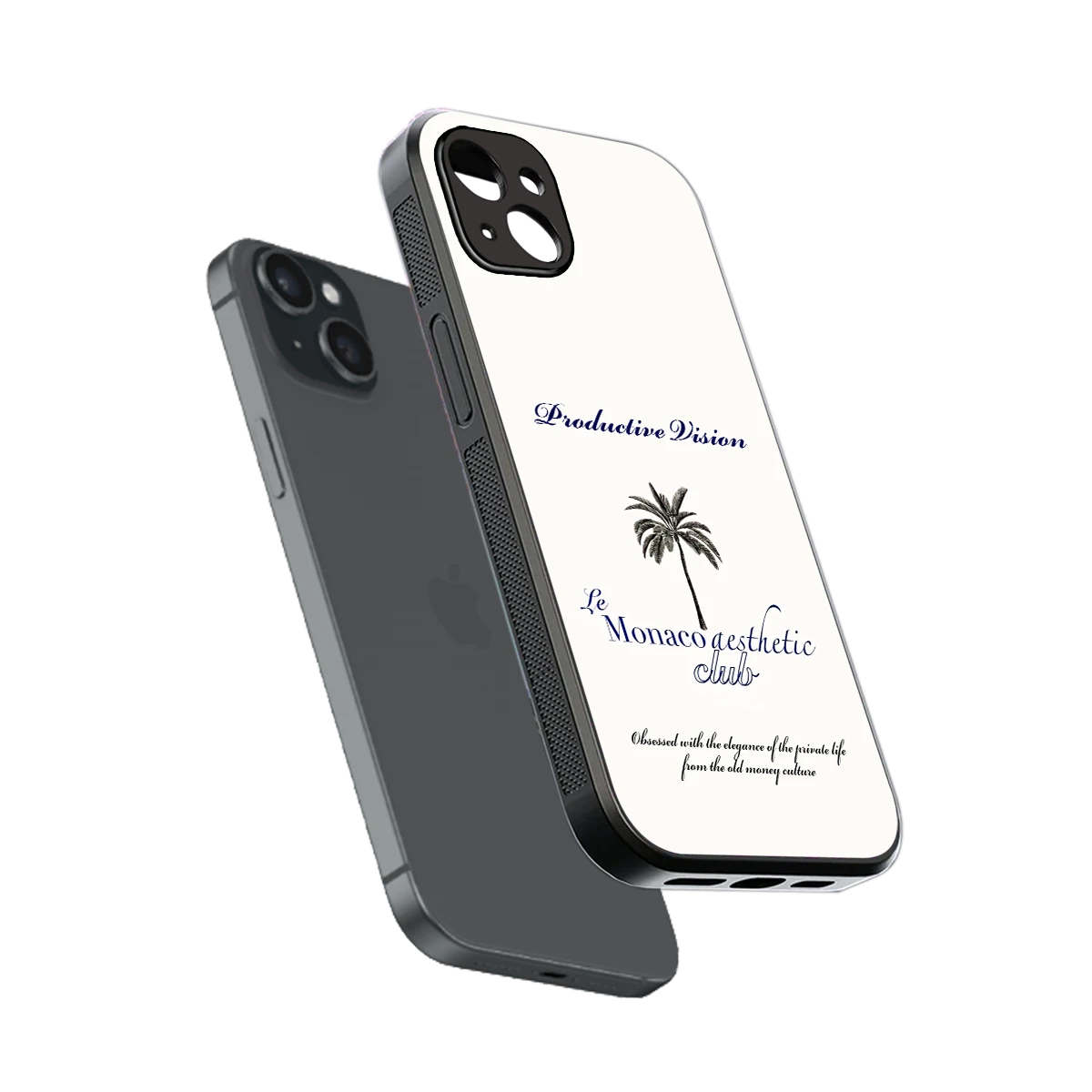 Monaco Aesthetic sleek iphone 14 plus cover with tempered glass back and TPU edges