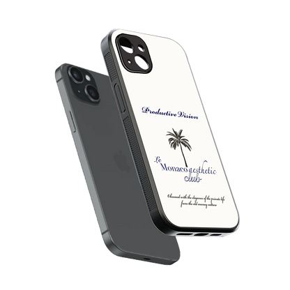 Monaco Aesthetic sleek iphone 14 plus cover with tempered glass back and TPU edges