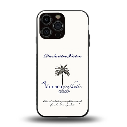 Monaco Aesthetic back phone cover | glass case for iphone 15 pro max