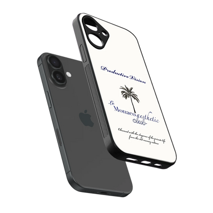 Monaco Aesthetic sleek iphone 16 plus cover with tempered glass back and TPU edges