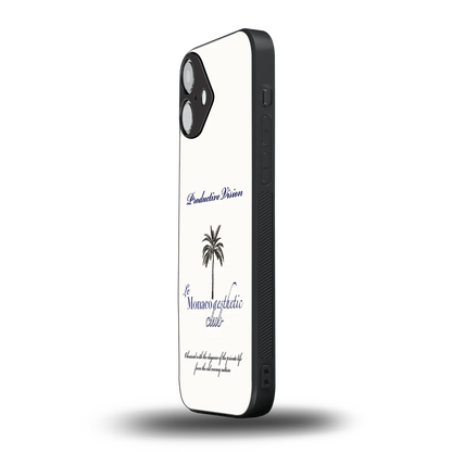 Monaco Aesthetic iphone 16 plus mobile cover | shockproof glass phone case
