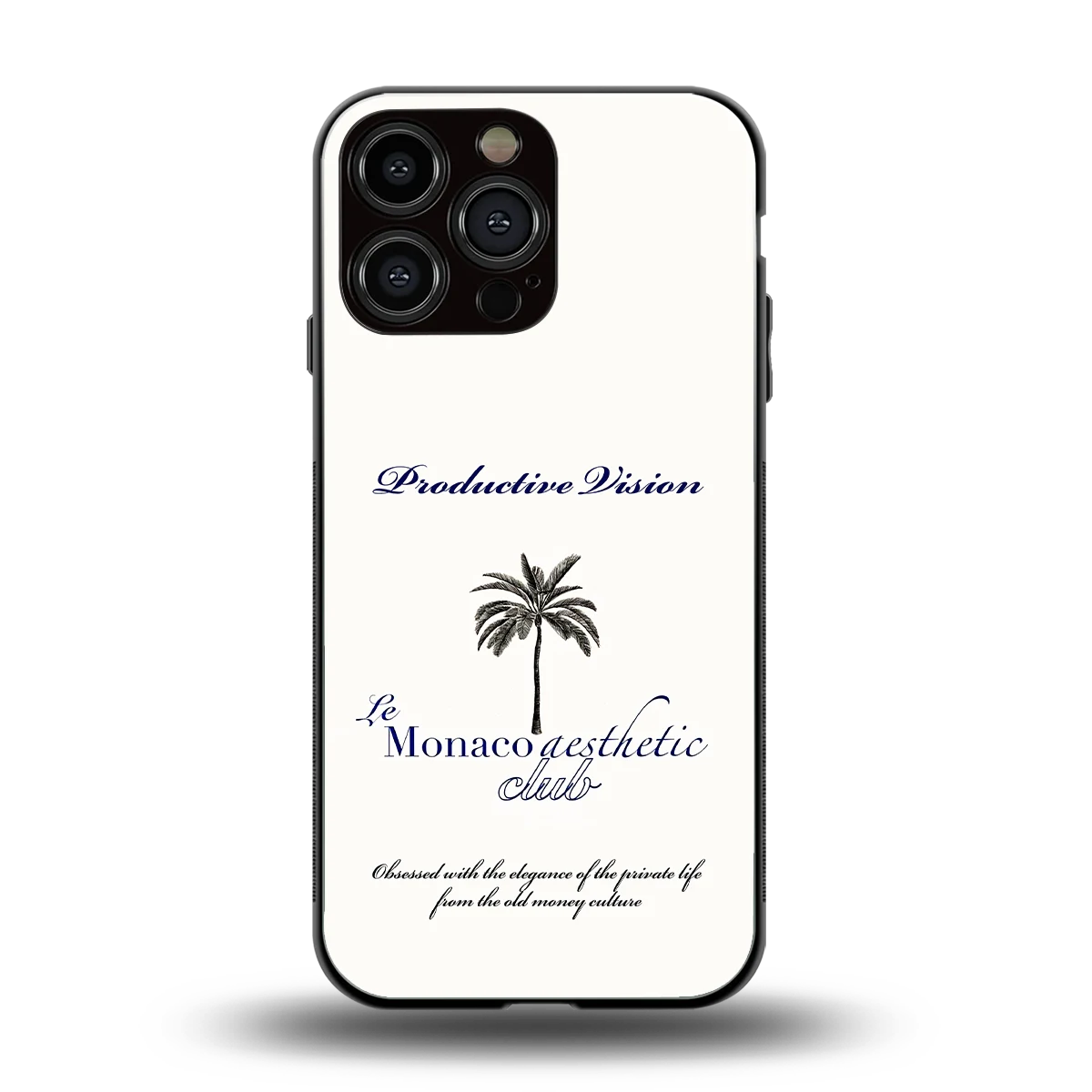 Monaco Aesthetic back phone cover | glass case for iphone 16 pro max