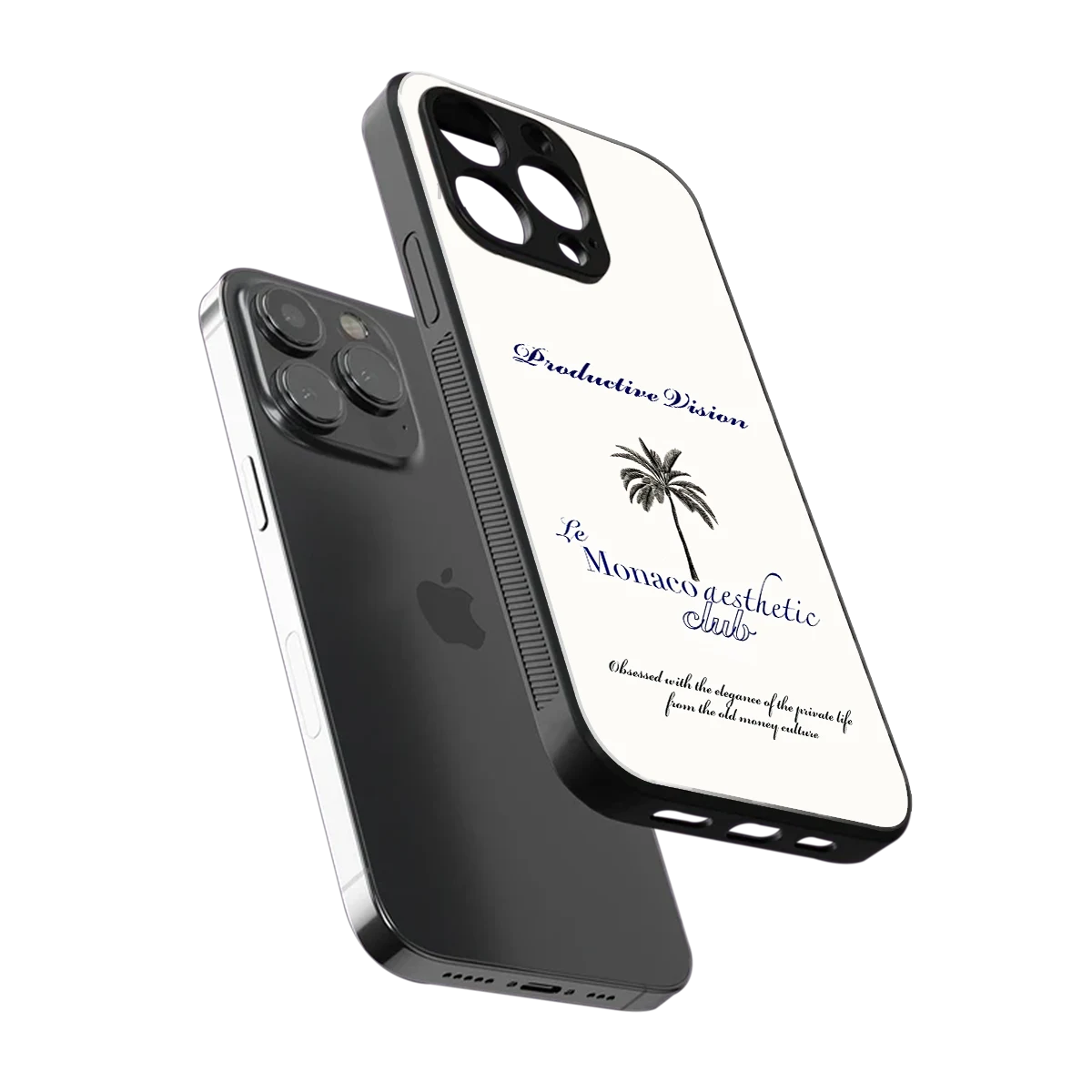 Monaco Aesthetic sleek iphone 16 pro max cover with tempered glass back and TPU edges