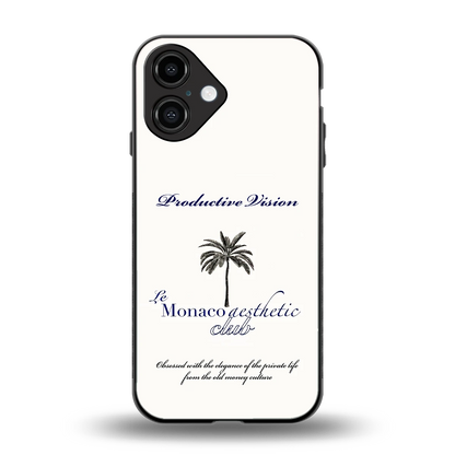Monaco Aesthetic back phone cover | glass case for iphone 16