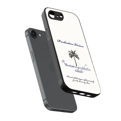 Monaco Aesthetic sleek iphone 16e cover with tempered glass back and TPU edges