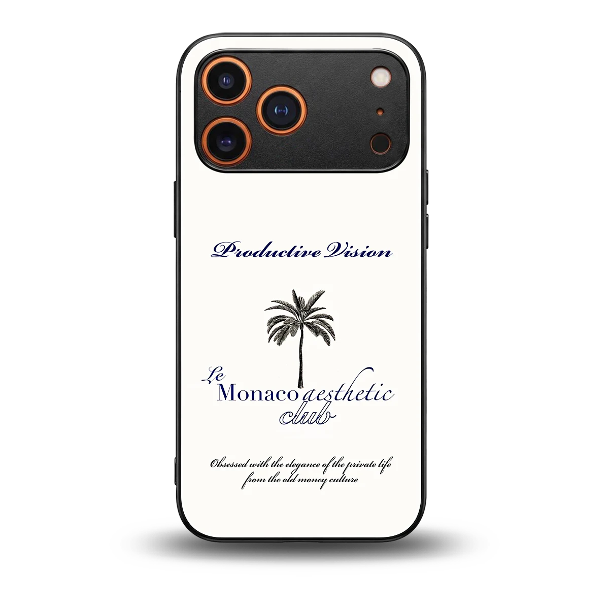 Monaco Aesthetic back phone cover | glass case for iphone 17 pro