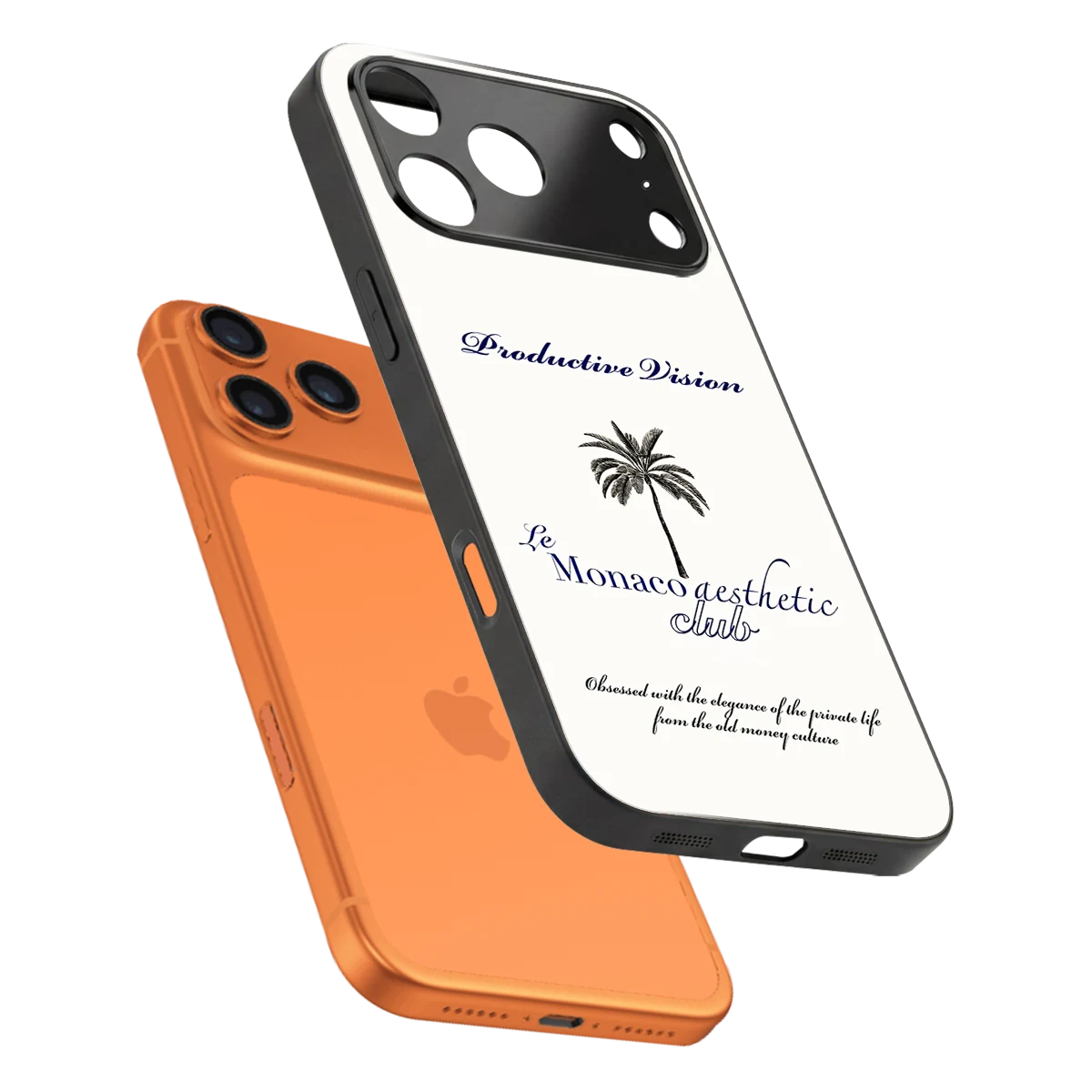 Monaco Aesthetic sleek iphone 17 pro cover with tempered glass back and TPU edges