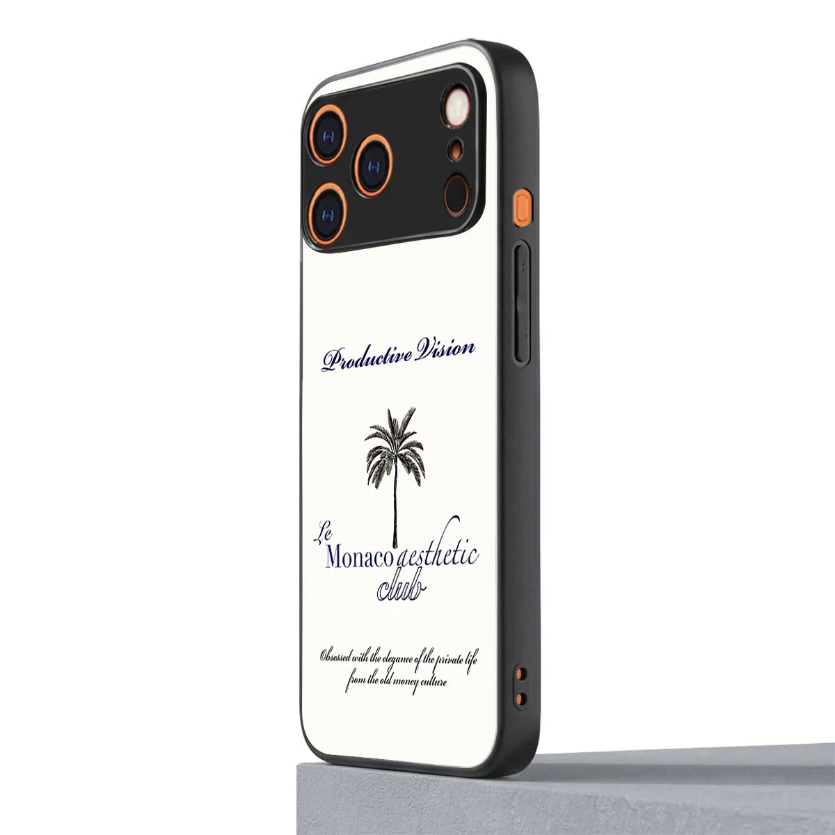Monaco Aesthetic iphone 17 pro mobile cover | shockproof glass phone case