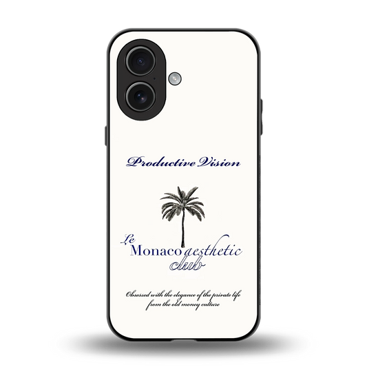 Monaco Aesthetic back phone cover | glass case for iphone 17