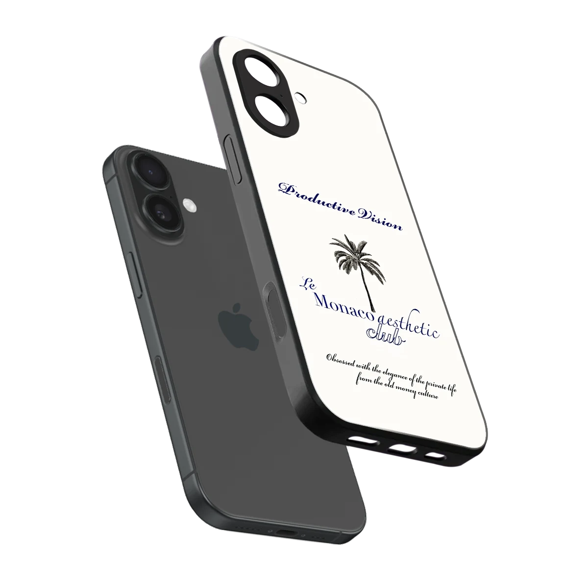 Monaco Aesthetic sleek iphone 17 cover with tempered glass back and TPU edges