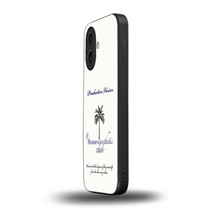 Monaco Aesthetic iphone 17 mobile cover | shockproof glass phone case