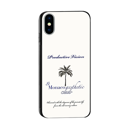 Monaco Aesthetic sleek iphone x cover with tempered glass back and TPU edges