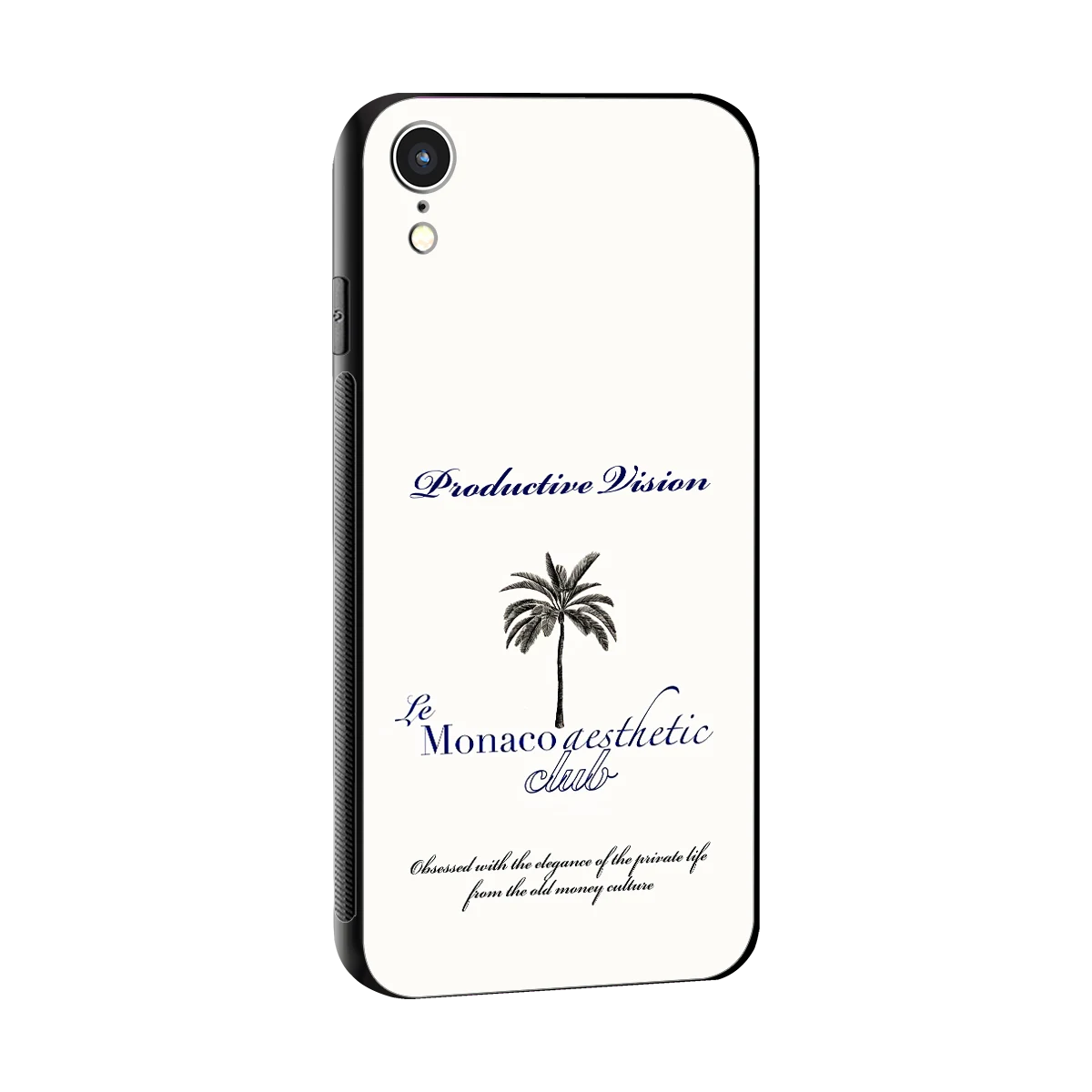Monaco Aesthetic sleek iphone xr cover with tempered glass back and TPU edges