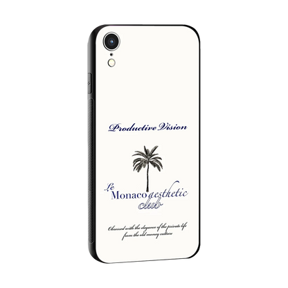 Monaco Aesthetic sleek iphone xr cover with tempered glass back and TPU edges