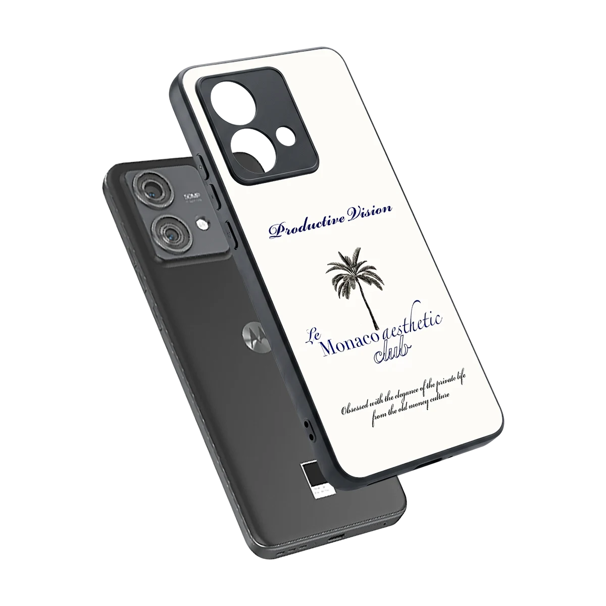 Monaco Aesthetic sleek motorola edge 40 neo 5g cover with tempered glass back and TPU edges