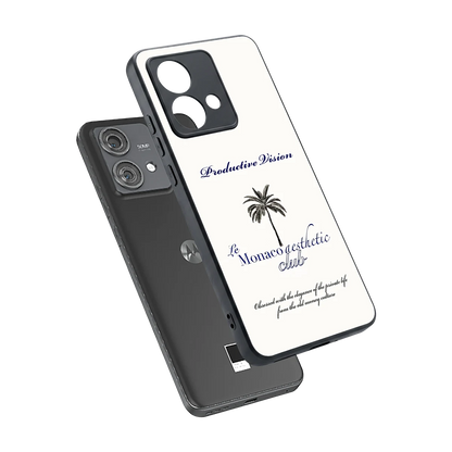 Monaco Aesthetic sleek motorola edge 40 neo 5g cover with tempered glass back and TPU edges