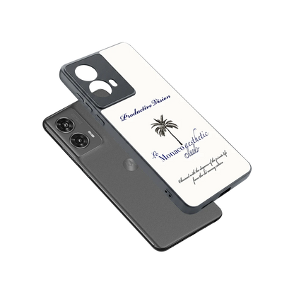 Monaco Aesthetic sleek motorola edge 50 fusion cover with tempered glass back and TPU edges