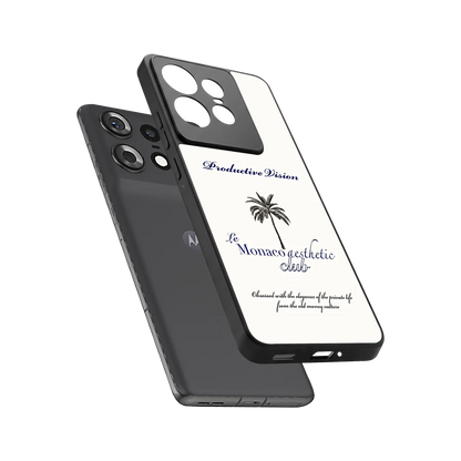 Monaco Aesthetic sleek motorola edge 50 pro cover with tempered glass back and TPU edges