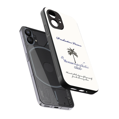 Monaco Aesthetic sleek nothing phone 1 cover with tempered glass back and TPU edges