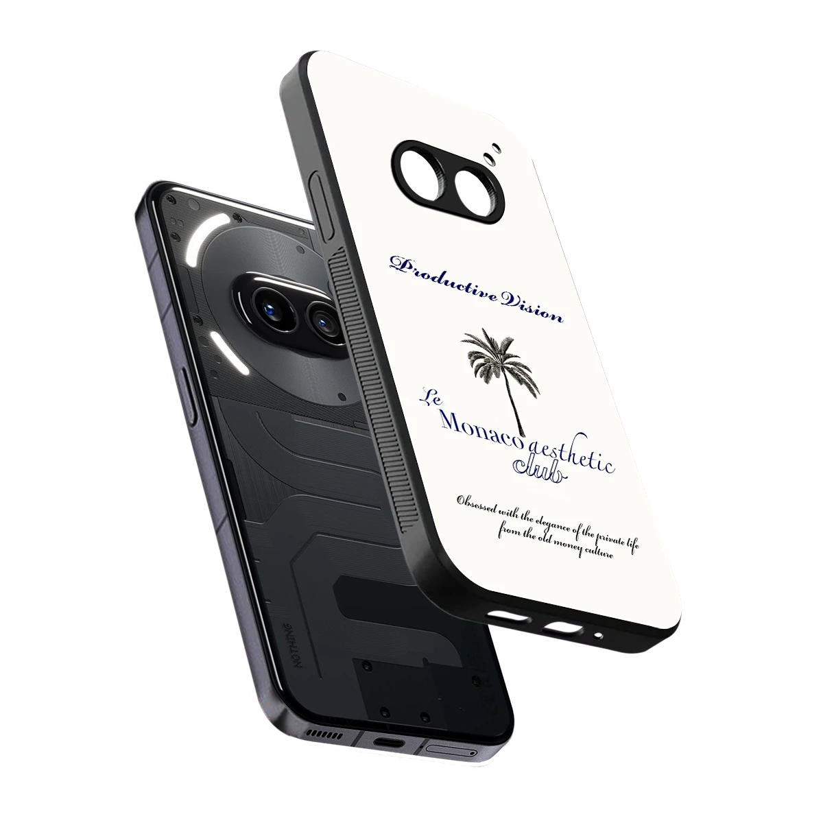 Monaco Aesthetic sleek nothing phone 2a plus cover with tempered glass back and TPU edges